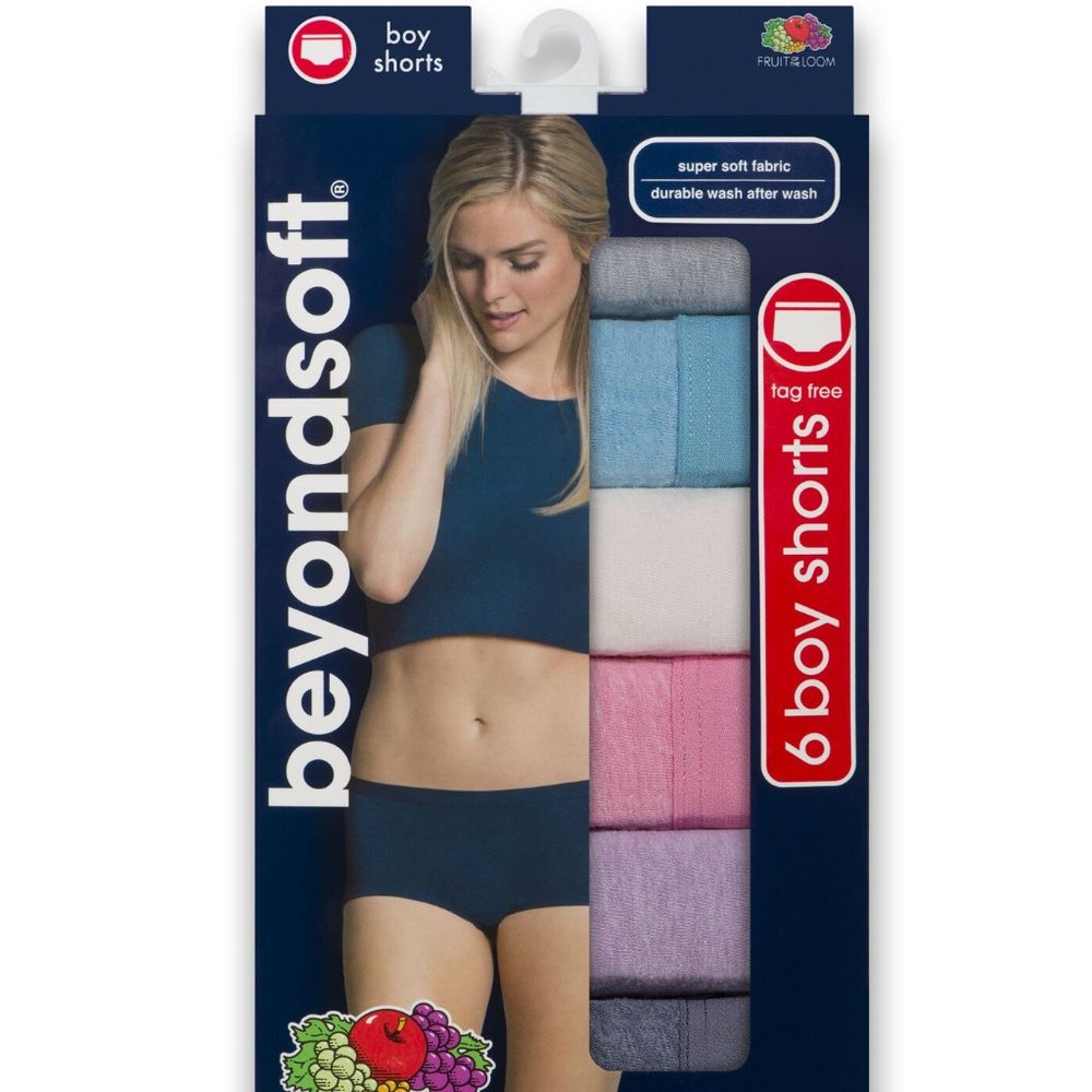 Fruit of the Loom Women's Beyondsoft Boy Short 6PK